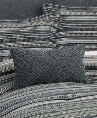 Parallel Woven Chenille Boudoir Decorative Pillow, 12" x 21"