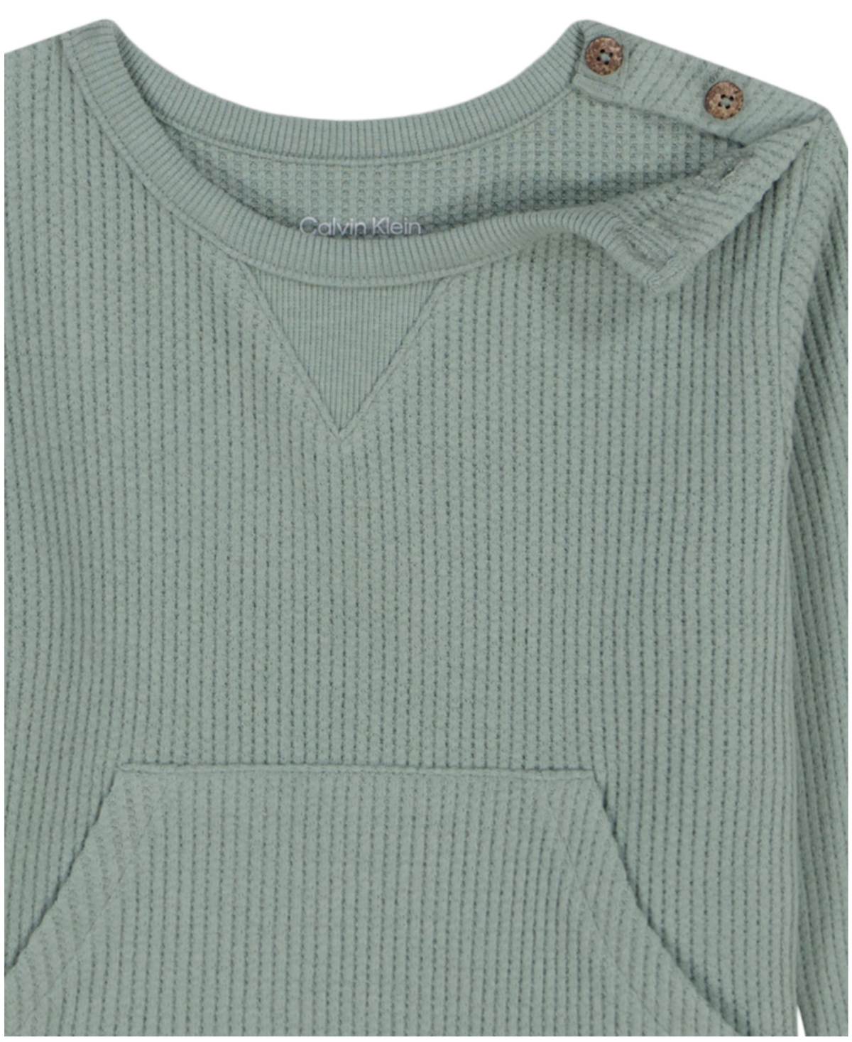 Calvin Klein Baby Boys Waffle Top and Joggers, 2-Piece Set