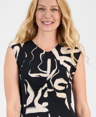 Women's Ruched-Front Midi Dress