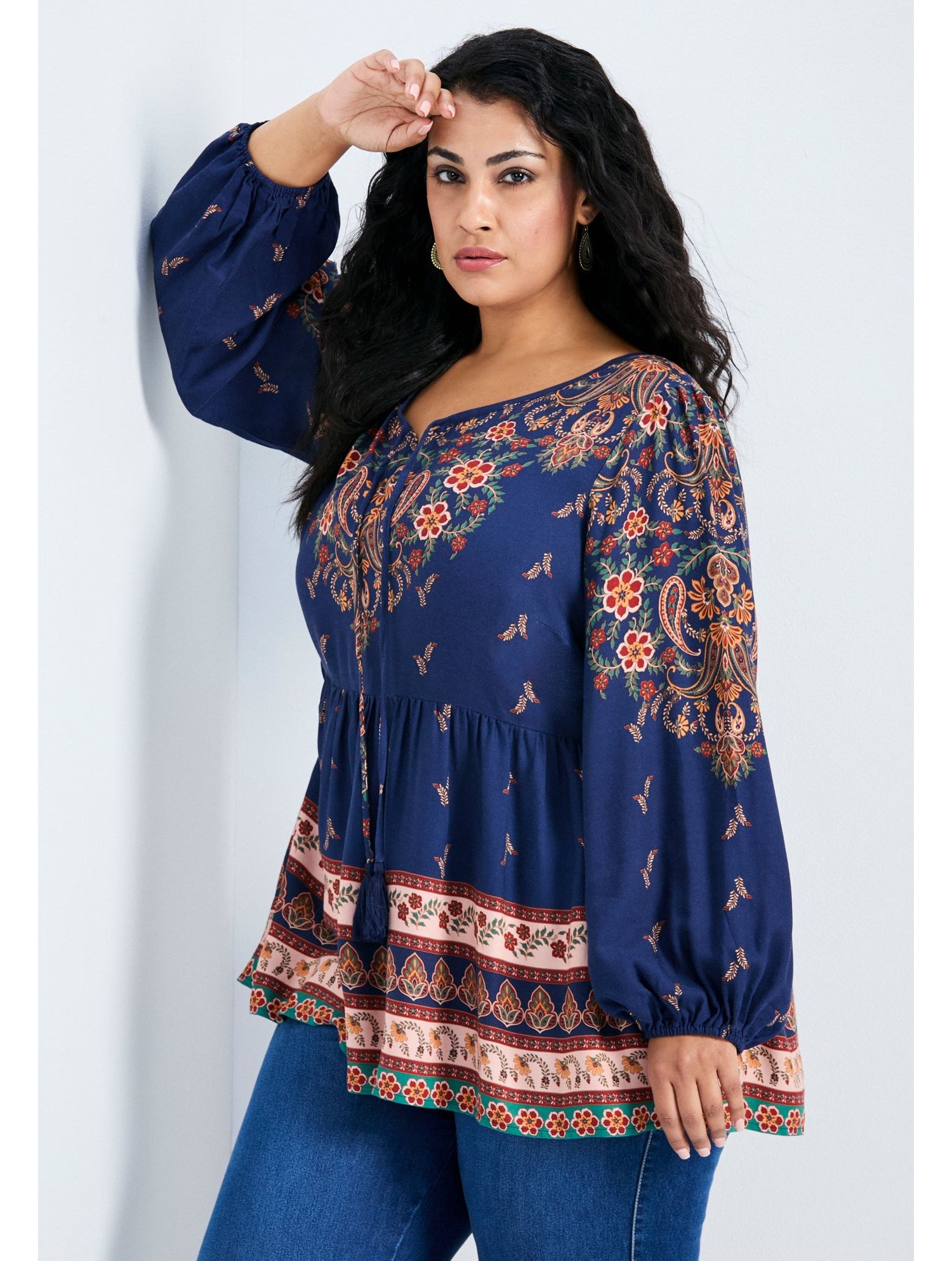 Women's Plus Size Kiani Boho Print Tunic