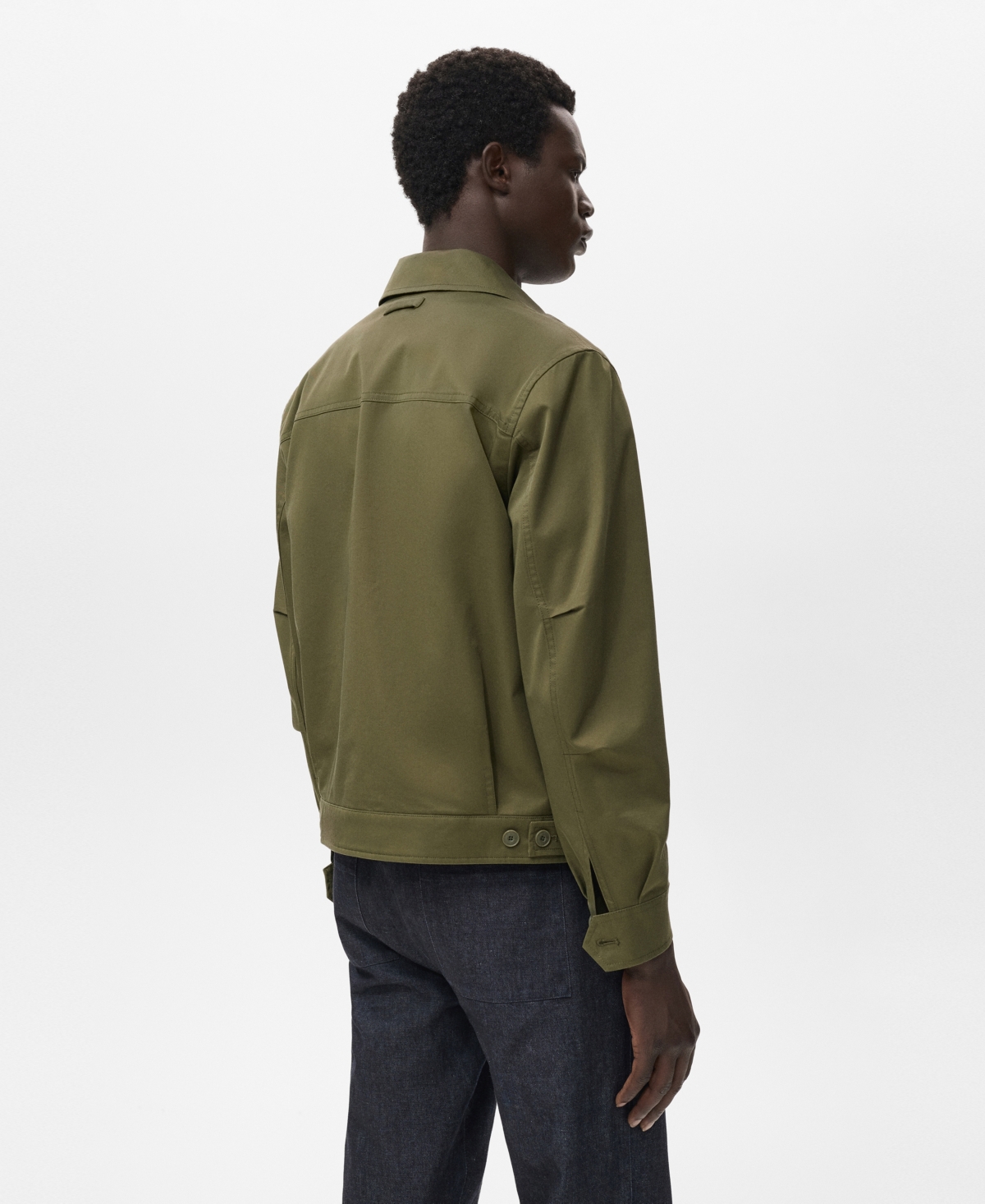Mango Men's Pockets Cotton Jacket