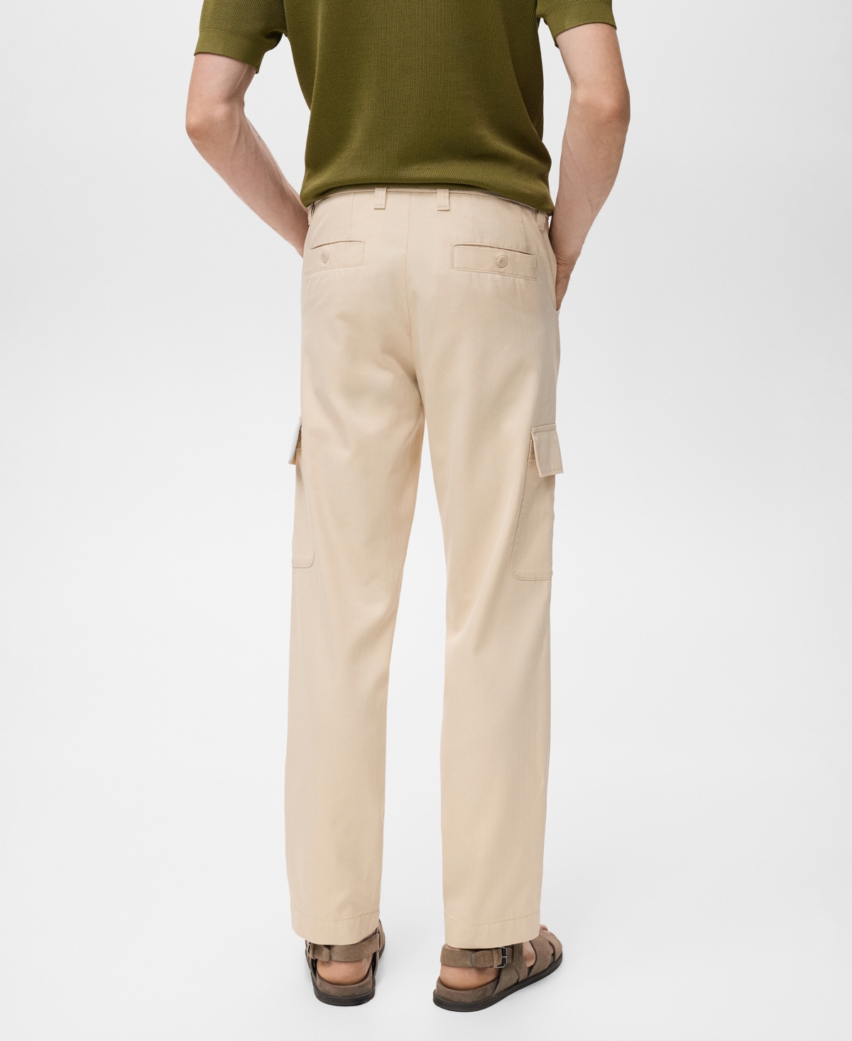 Mango Men's Cotton Lyocell Cargo Pants