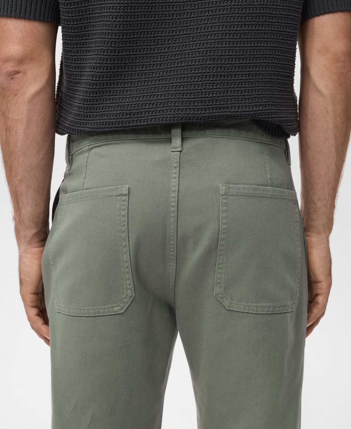 Mango Men's Regular Fit Cotton Jeans In Green