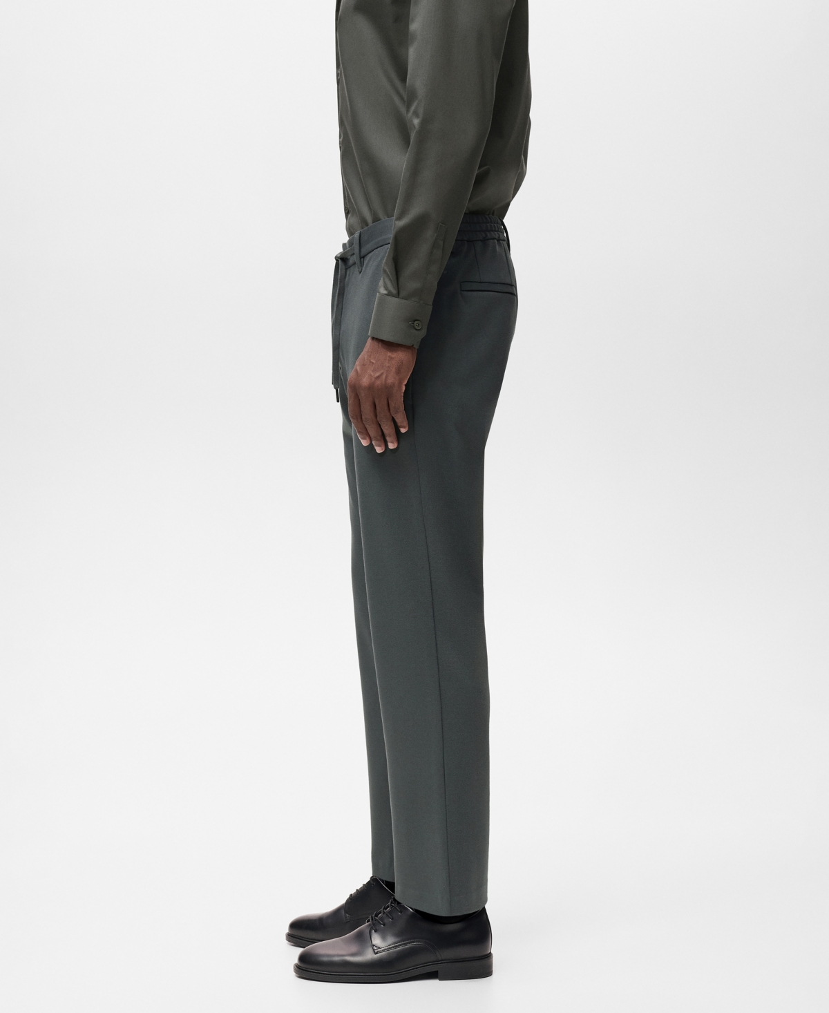 Mango Men's Stretch Fabric Slim-Fit Pants