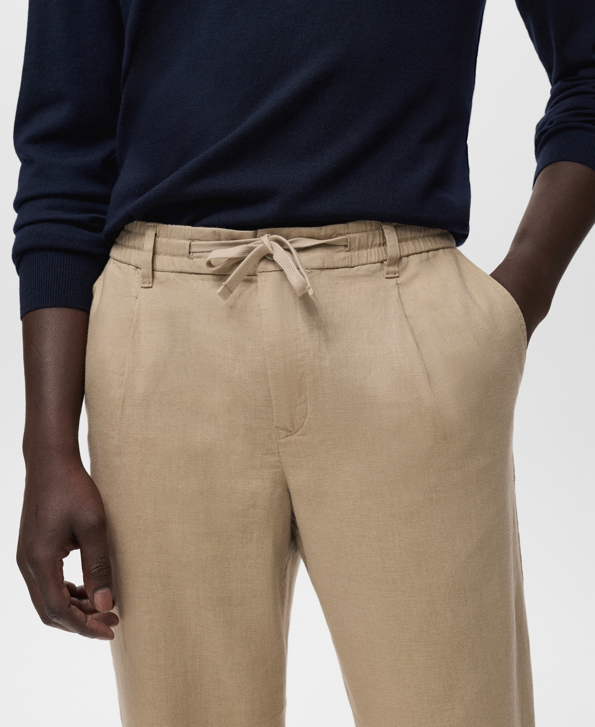 Mango Men's Drawstring Slim-Fit Pants