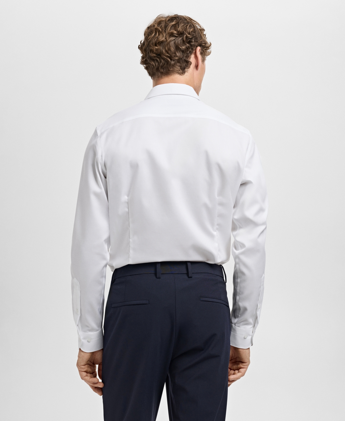 Mango Men's Cotton Slim-fit Formal Shirt In White