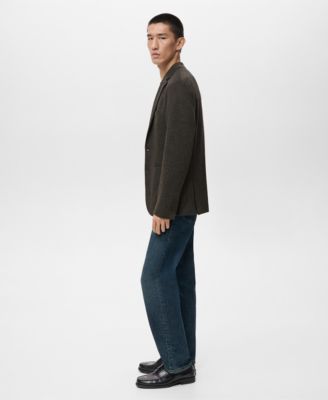 Men's Slim-Fit Micro-Check Jacket