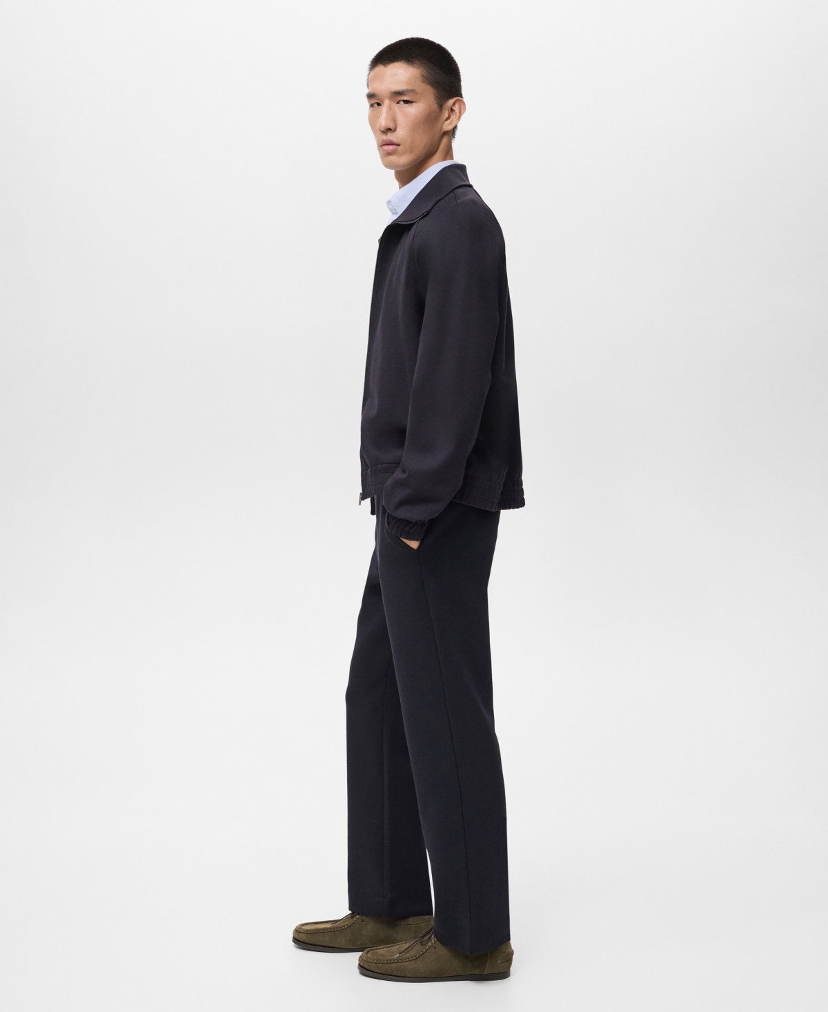 Mango Men's Regular-Fit Zip-Up Hoodie