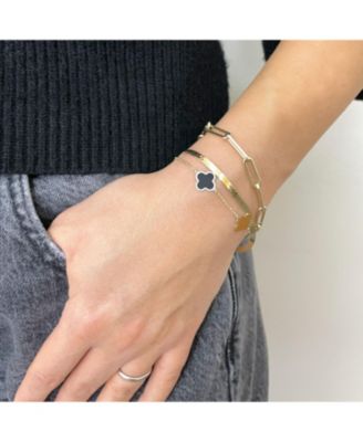 Mini Herringbone Bracelet 14K Yellow Gold - 3 millimeters - 8 inches