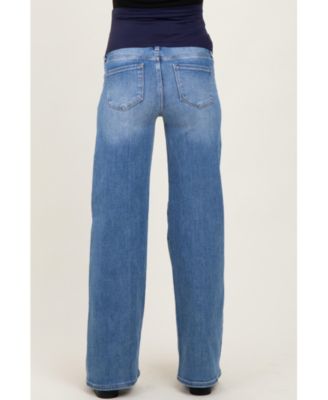 Maternity Medium Low Rise Wide Leg Jeans