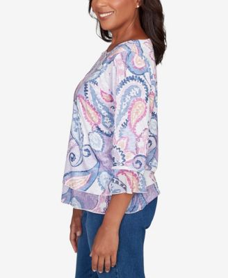 Women's Petite Hilton Head Paisley Layered Top