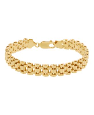 Men's Chain Bracelet in 18k Gold-Plated Sterling Silver
