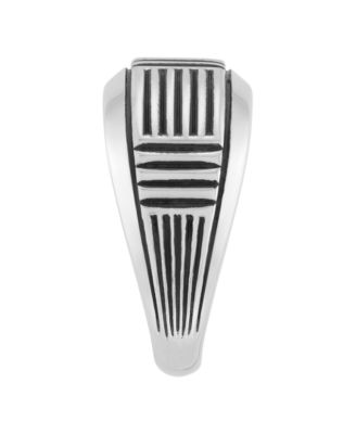 Men's Ring in Sterling Silver with Black Rhodium