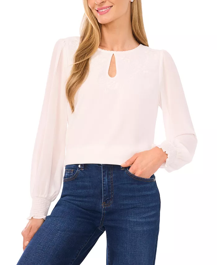 Women's Long-Sleeve Embroidered Top - thumbnail 4