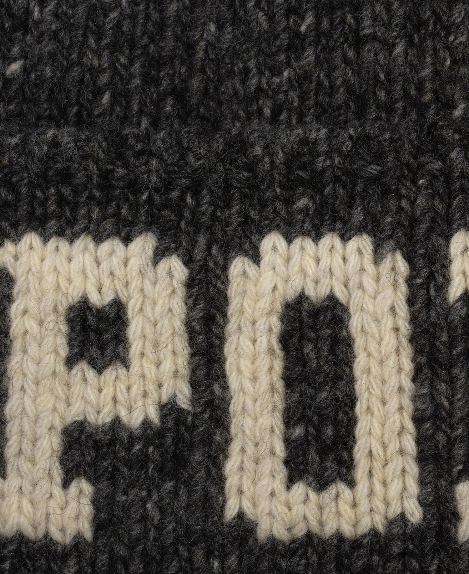 Men's Knit Tweed Polo Beanie Hat