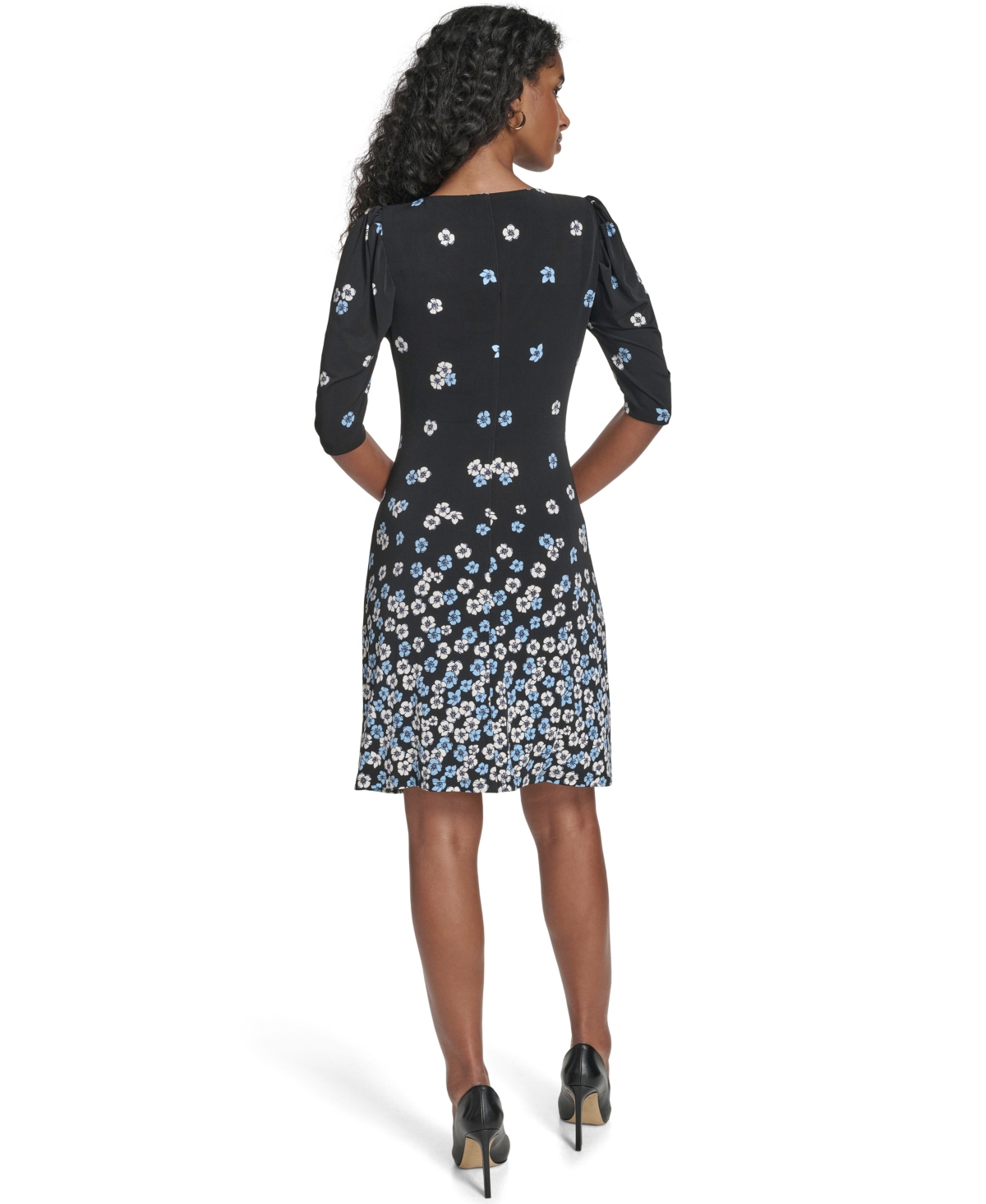 Tommy Hilfiger Women's Floral Print Crewneck Shift Dress