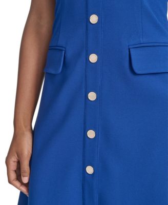 Women's V-Neck Fit and Flare Dress