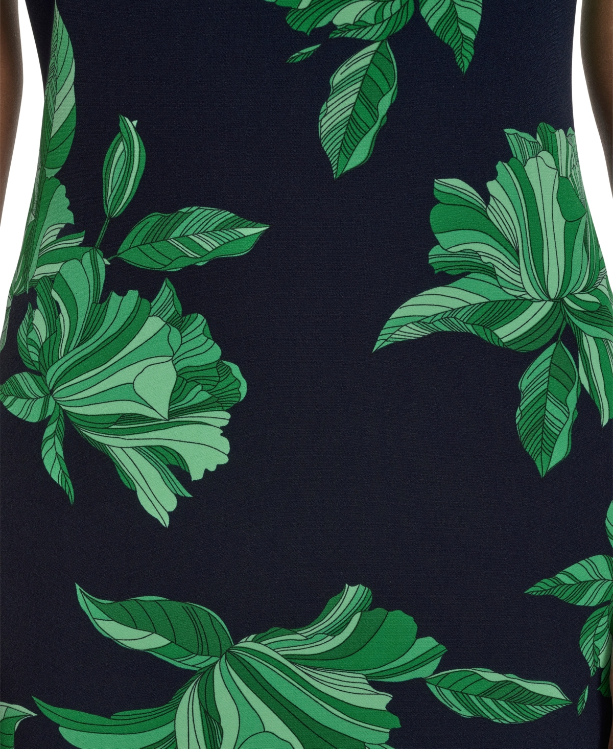 Tommy Hilfiger Women's Printed Cap Sleeve Shift Dress In Green