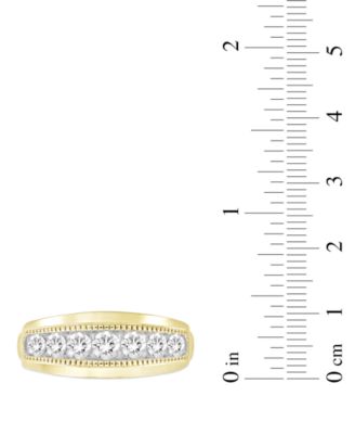Men's Diamond Ring (1 ct. t.w.) in 10k Yellow Gold with Rhodium