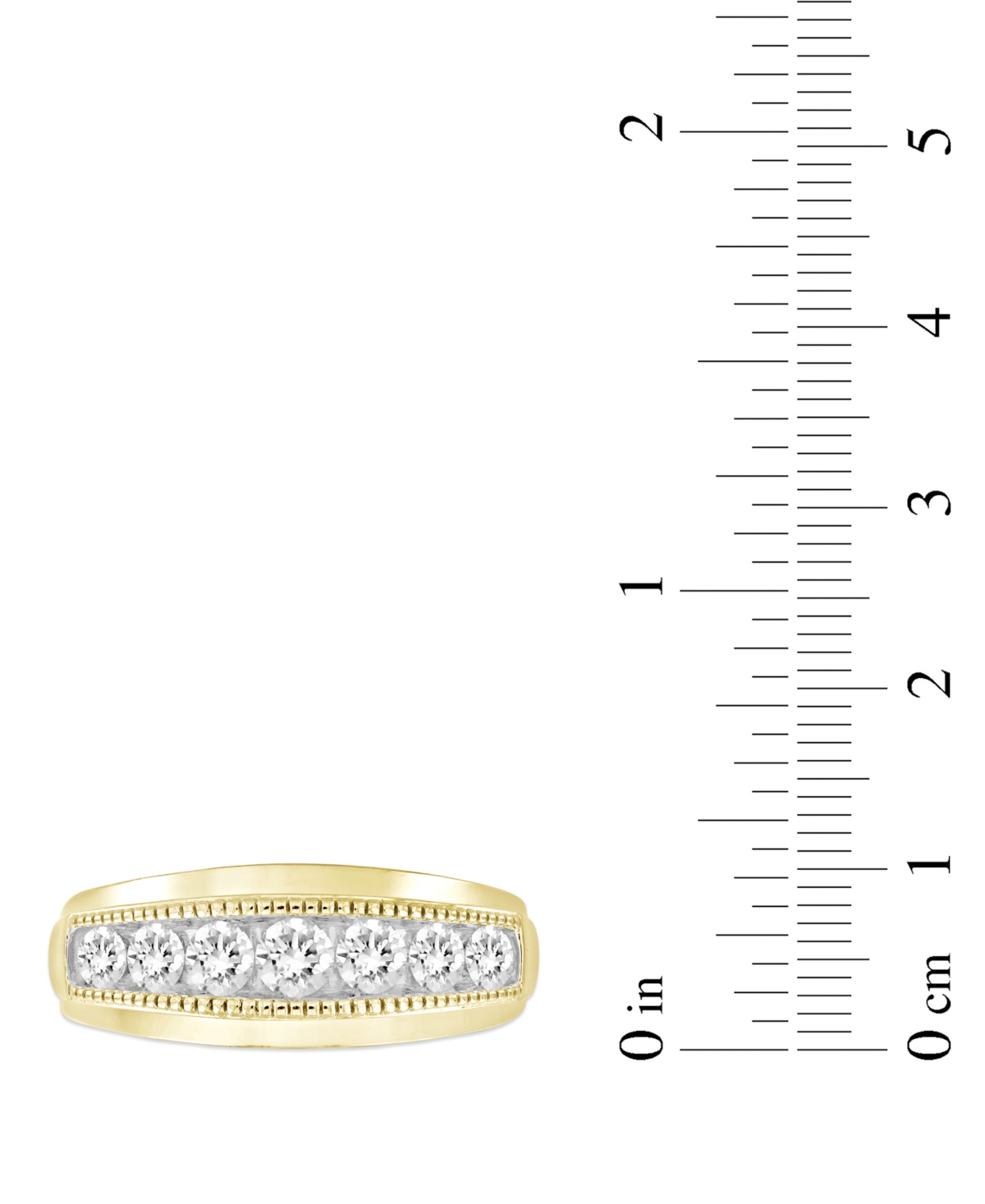 Macy's Men's Diamond Ring (1 Ct. T.w.) In 10k Yellow Gold With Rhodium In Gold