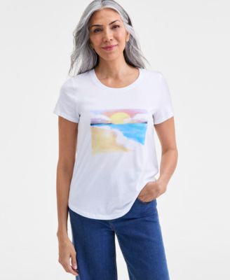 Style & Co - Landscape Painting Graphic T-Shirt