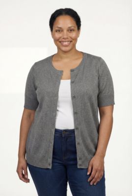 Plus Size Within Perfect Elbow - Length Sleeve Cardigan Sweater
