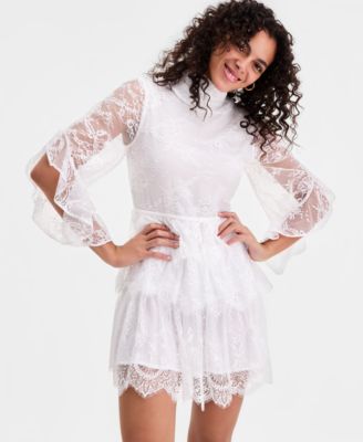 Women's Norah Ruffled Lace Mini Dress