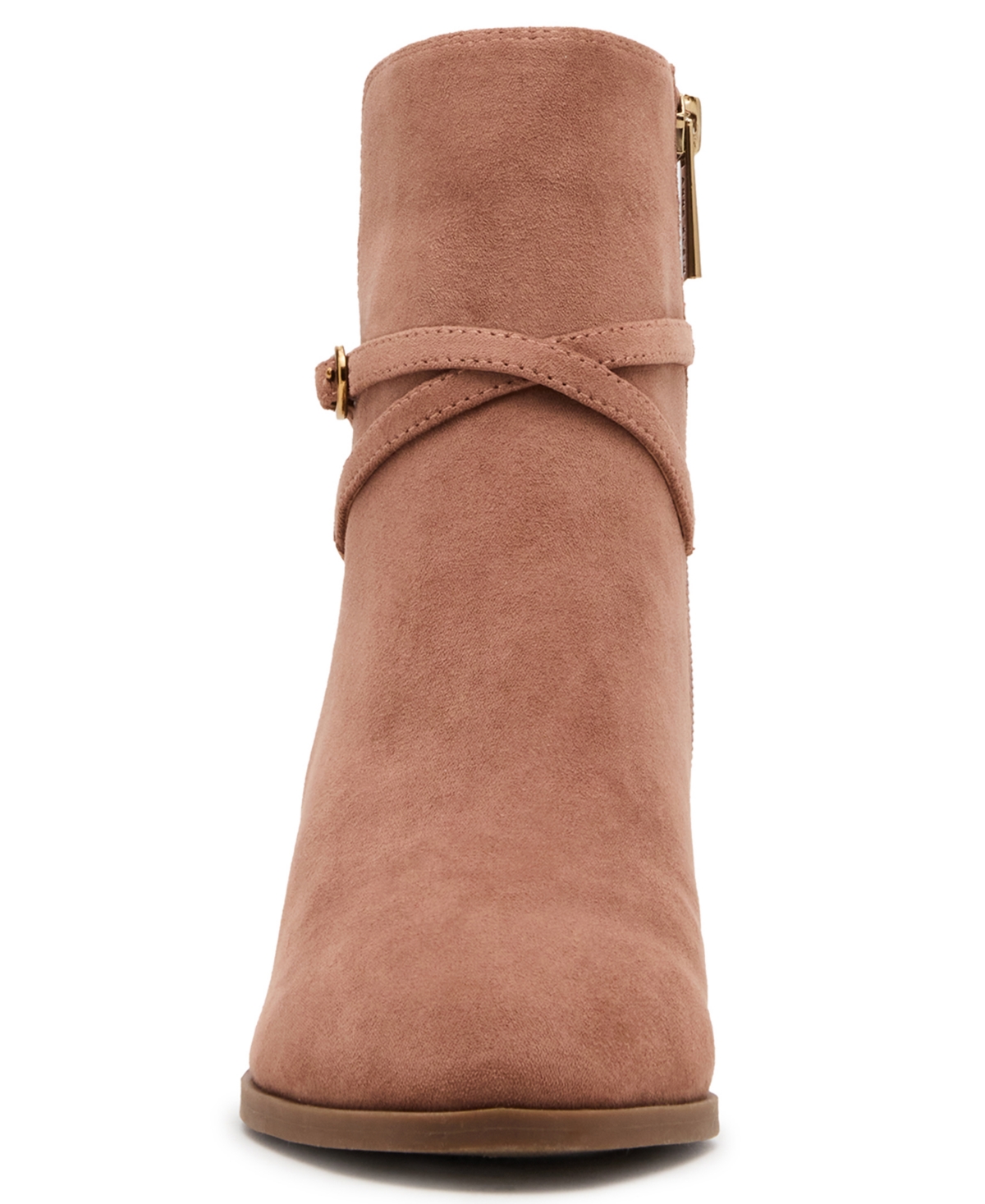 Anne Klein Womens Marie Block Heel Booties In Brown