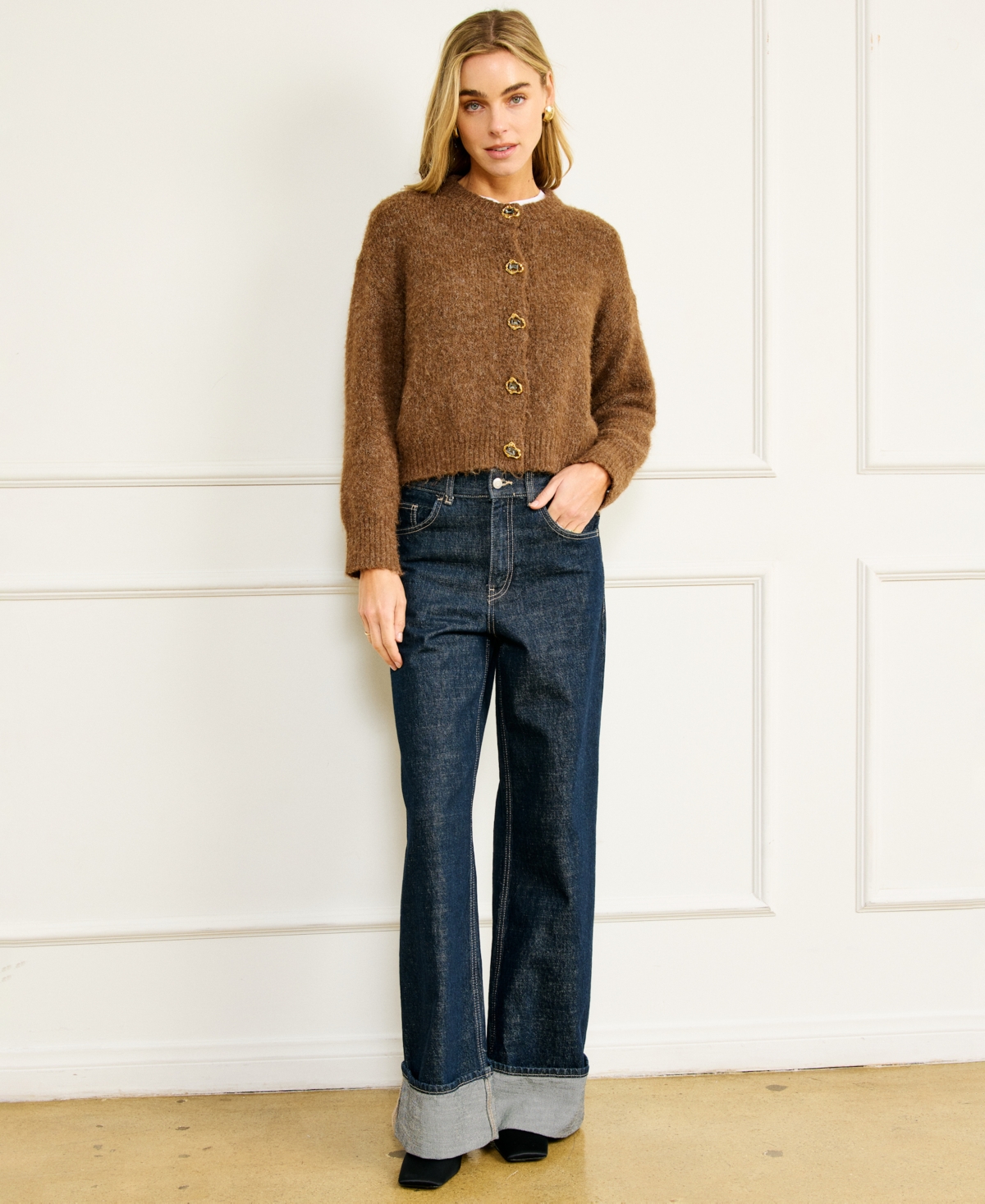 Line & Dot Women's Morgan Long-Sleeve Cardigan Sweater