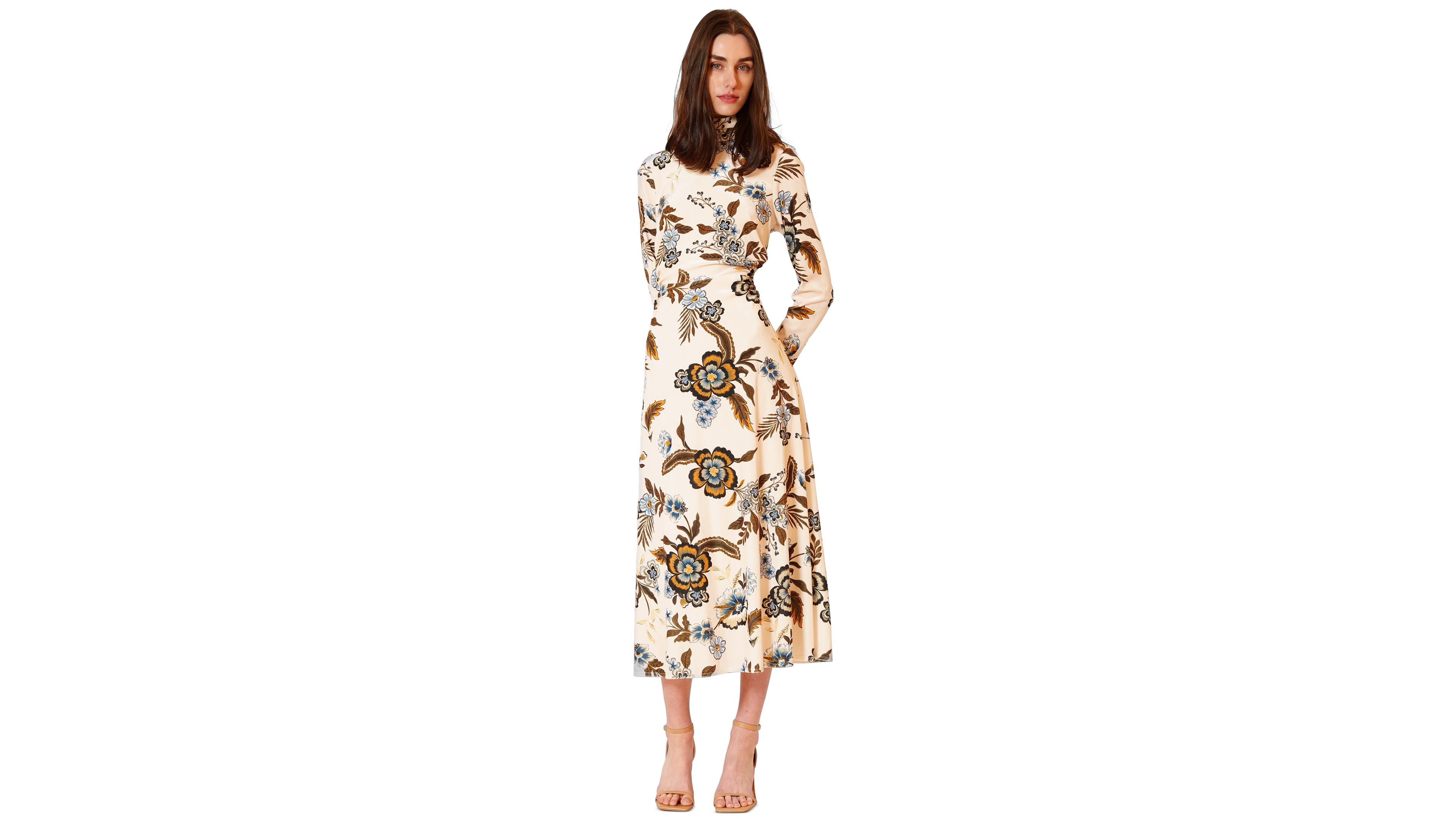 julia jordan Women's Long-Sleeve Midi Dress
