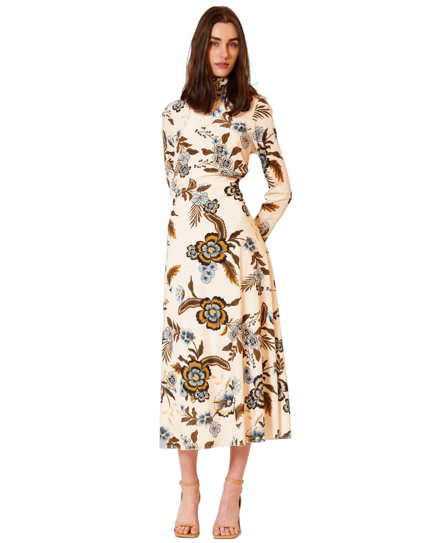 Women's Long-Sleeve Midi Dress