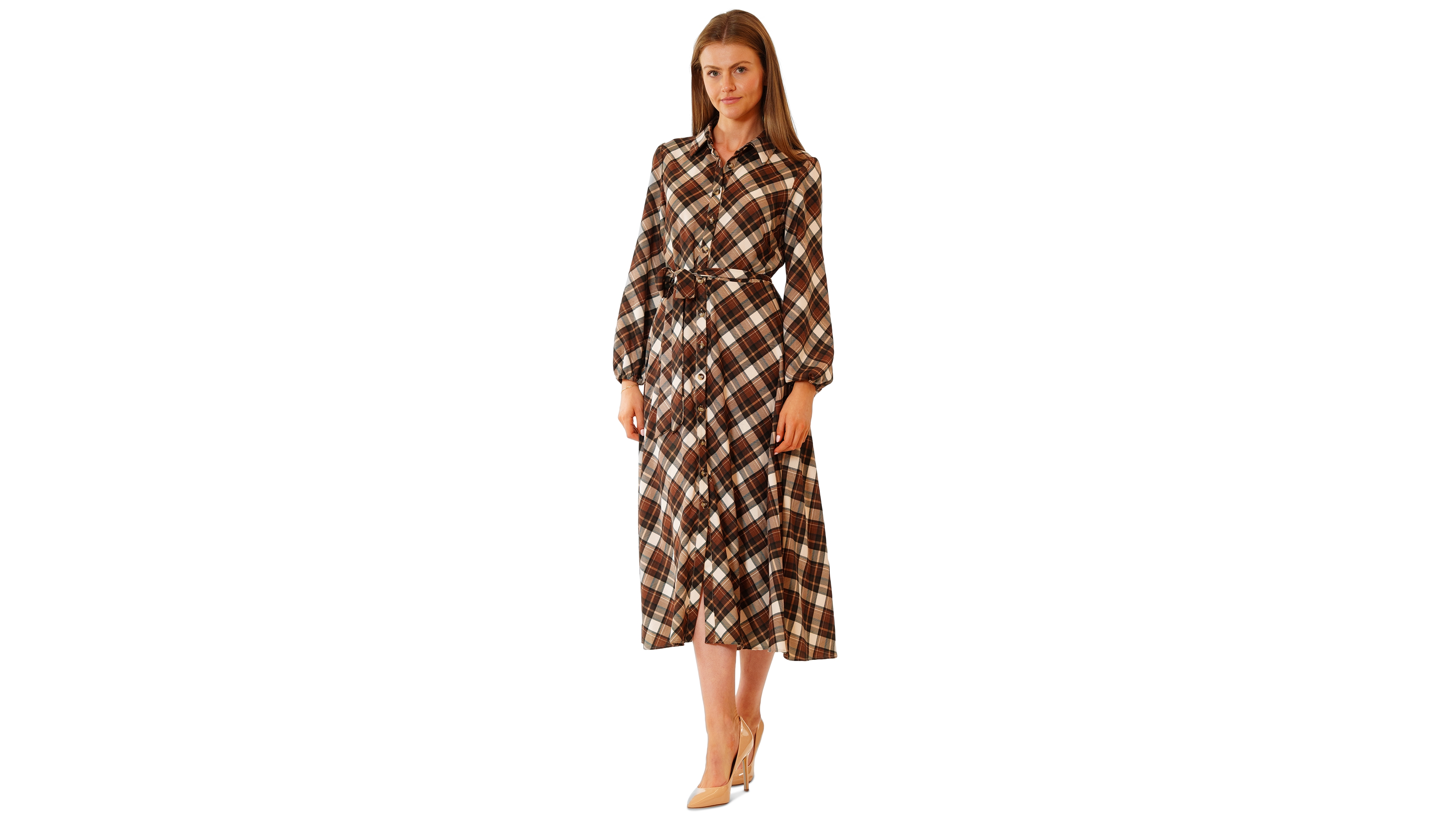 julia jordan Women's Long-Sleeve Shirtdress