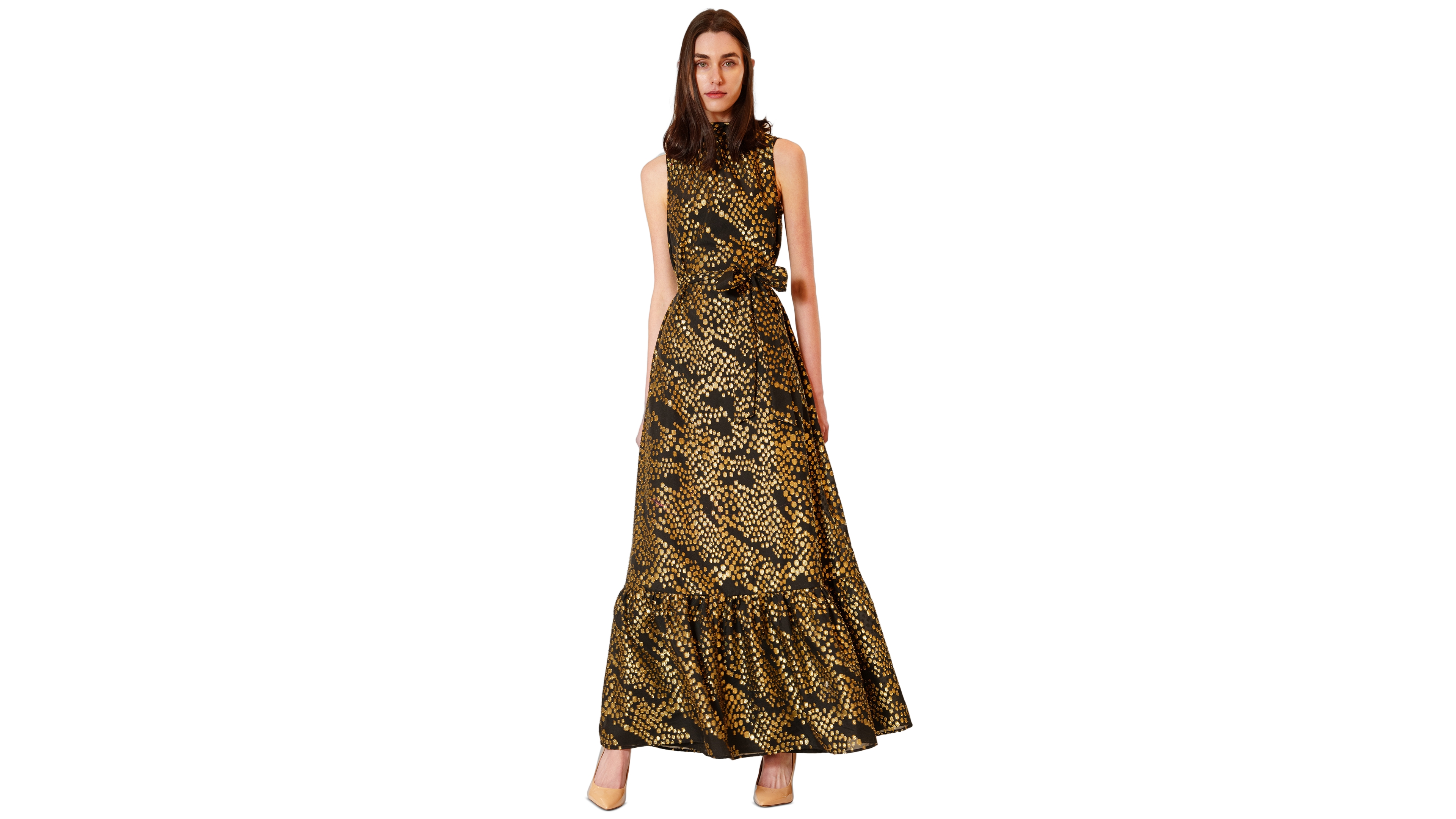 julia jordan Women's Tie Neck Sash Dress