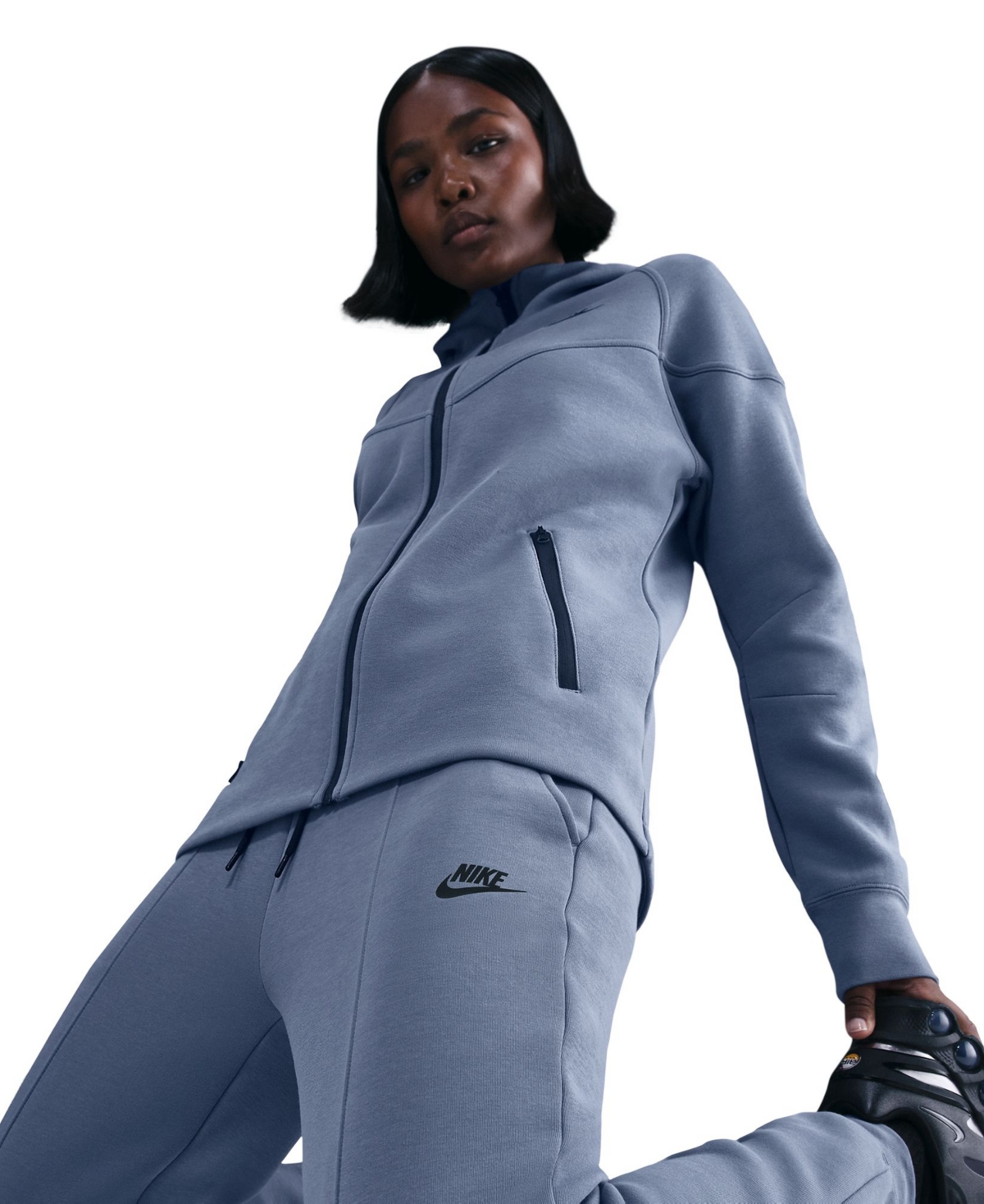 Nike Women's  Sportswear Tech Fleece Mid-rise Jogger Pants In Blue
