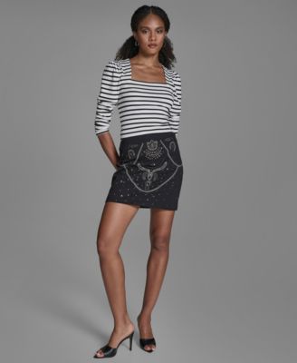 Women's Embroidered Mini Skirt