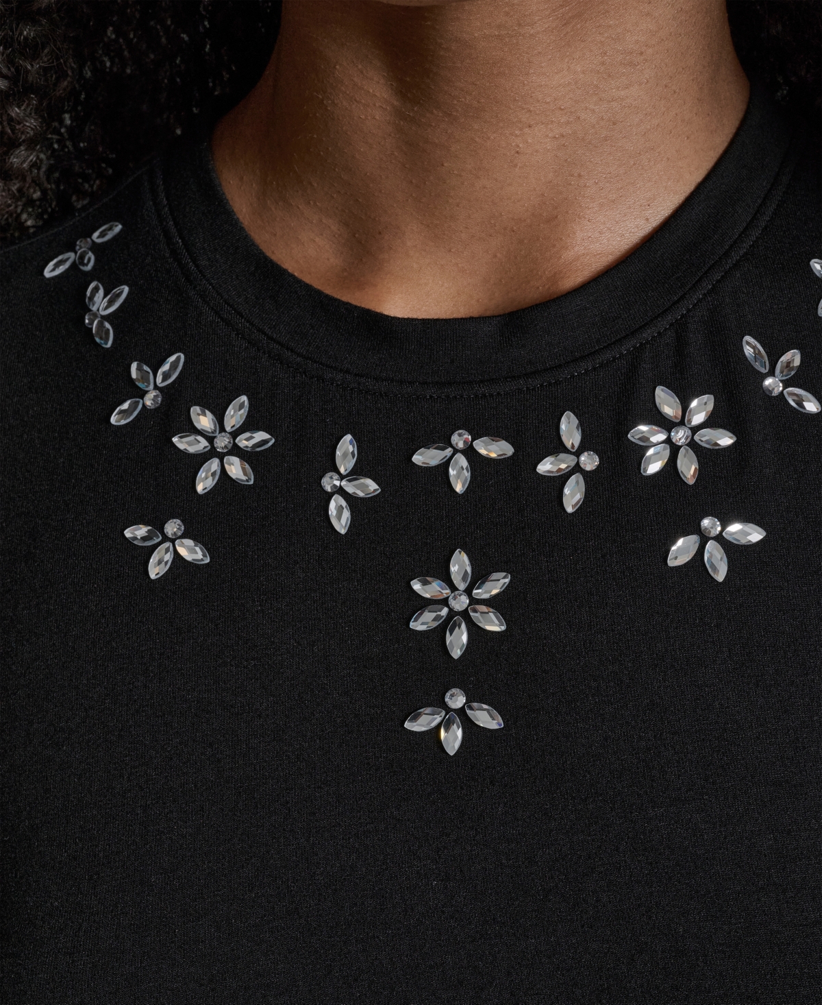 Bcbg Women's Short-sleeve Embellished T-shirt In Black