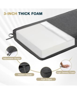 46" x 18" Outdoor Bench Cushion with Waterproof and Fade-Resistant Olefin Fabric