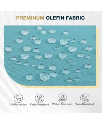 Patio Bench Cushion Outdoor Olefin Fabric Slipcover Sponge Foam 46.5” x 17.7” x 3” - Green