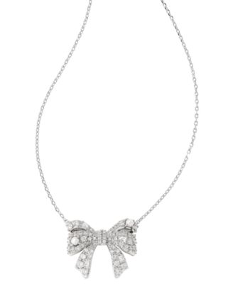 2-Piece Freshwater Cultured Pearl (2.8mm-7mm) Krista Bow Pendant Necklace and Ashton Stud Earrings Gift Set