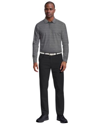 Men's Jaspe Print Long-Sleeve Golf Polo Shirt