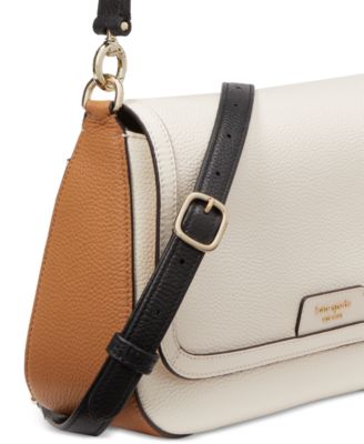 Hudson Small Pebbled Leather Flap Shoulder Bag