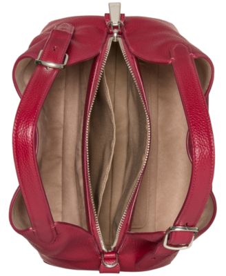 Deco Medium Pebbled Leather Crossbody Tote Bag