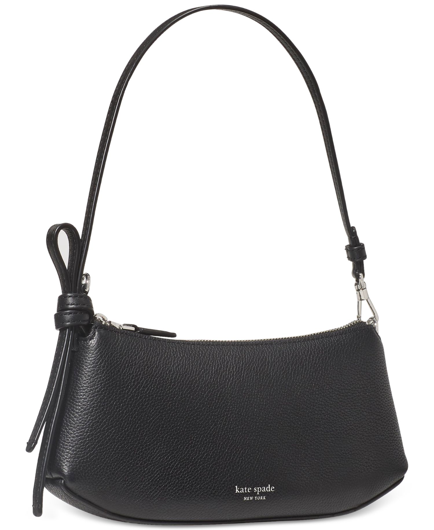 Loop Pebbled Leather Slim Pochette Bag