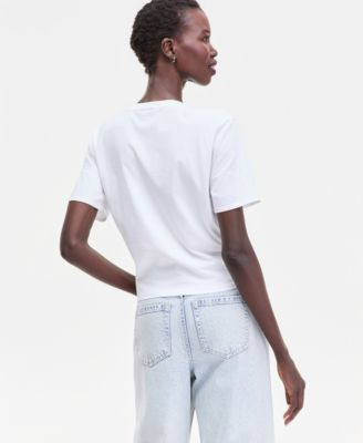 Women's Embellished Tie-Front Tee, Macy's Exclusive