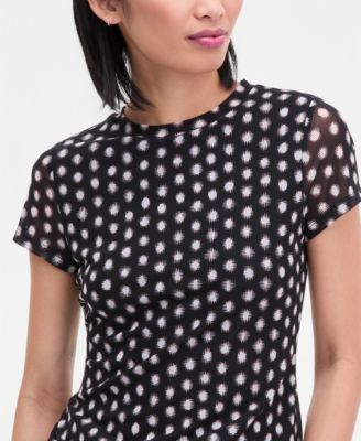 Women's Printed Mesh Top