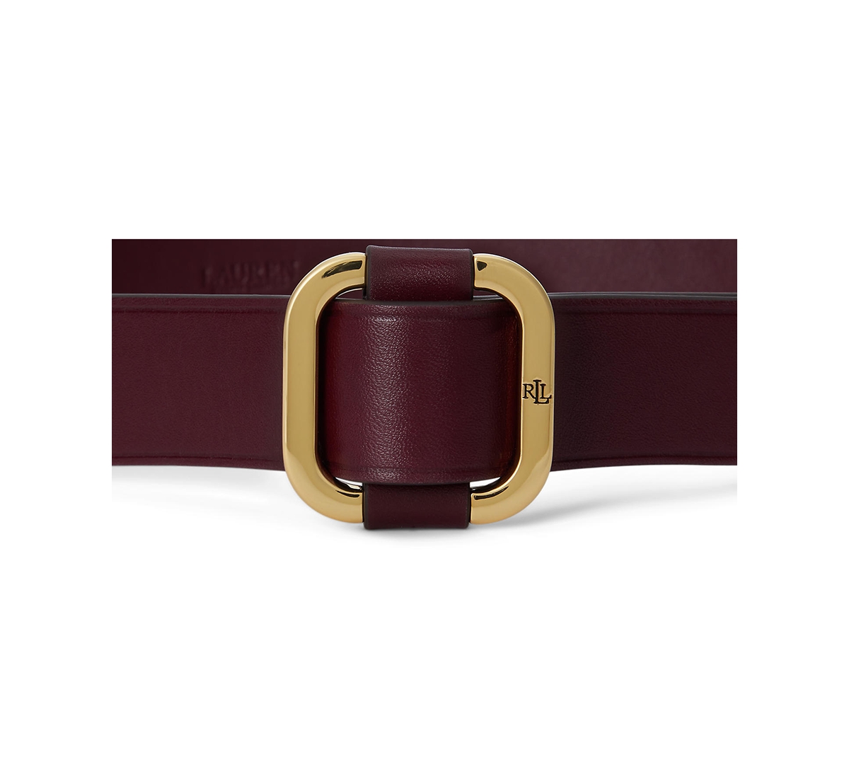 Ralph Lauren Women's Slide Buckle Leather Belt In Burgundy