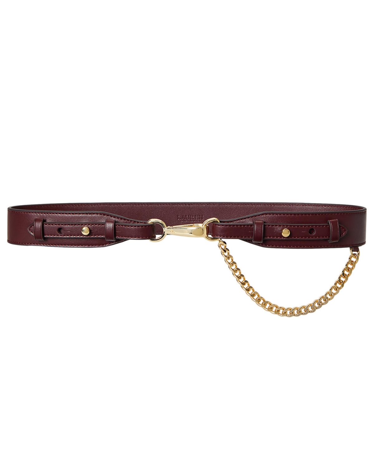 Ralph Lauren Women's Dog-clip Belt In Burgundy