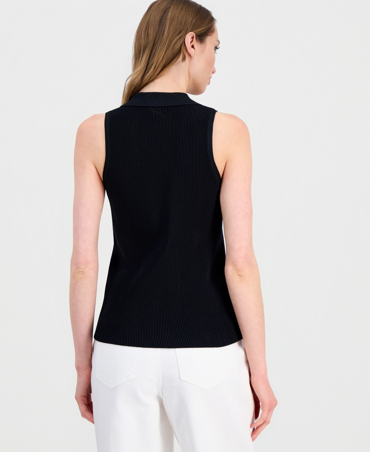 I.n.c. International Concepts Women's Sleeveless Polo Sweater, Macy's Exclusive