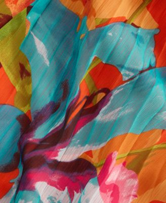 Women's Floral-Print Pleated Halter Maxi Dress, Macy's Exclusive