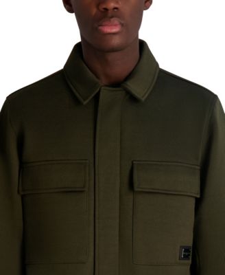 Men's Twill Collared Shirt Jacket